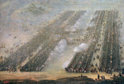 The Battle of Poltava by Russian School